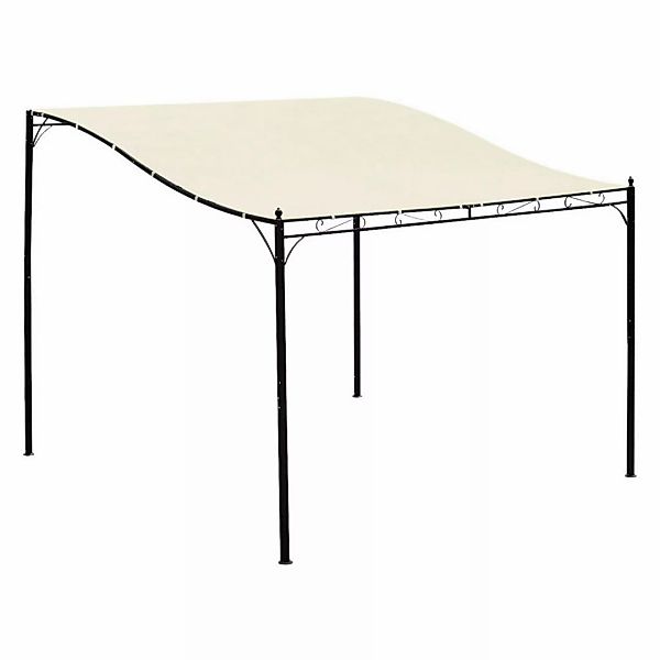 Outsunny Pergola Gartenpavillon  Überdachung Zelt Metall, Creme, 297x297cm günstig online kaufen