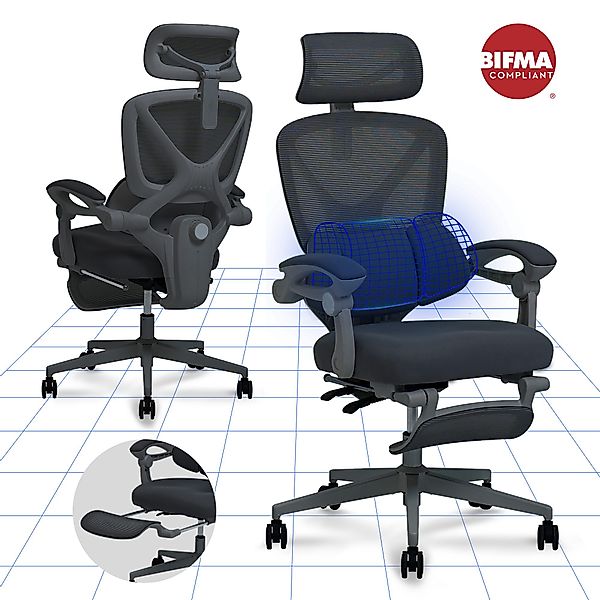FLEXISPOT Drehstuhl Ergonomischer Bürostuhl mit X-Design günstig online kaufen
