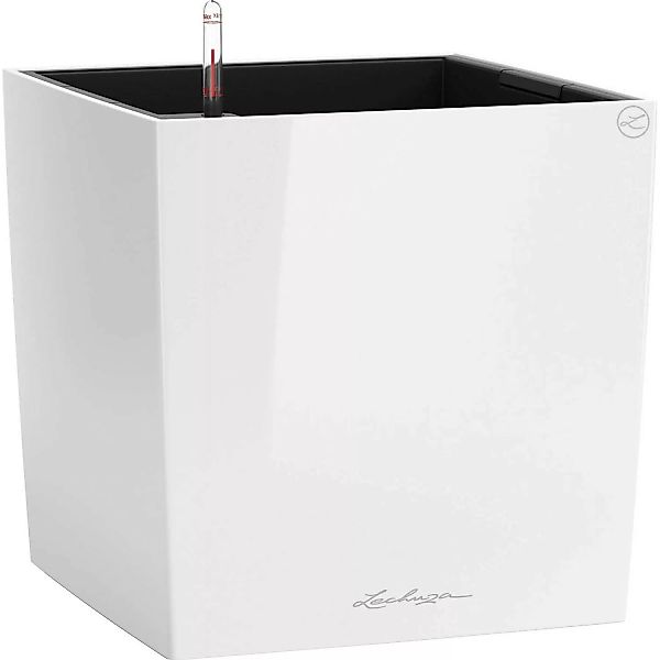 Lechuza Pflanzgefäß Cube Premium 40 cm x 40 cm Weiß hochglanz günstig online kaufen
