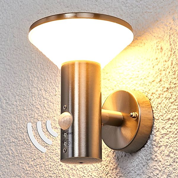 Lindby LED-Außenwandlampe Tiga, Bewegungssensor, IP44 günstig online kaufen