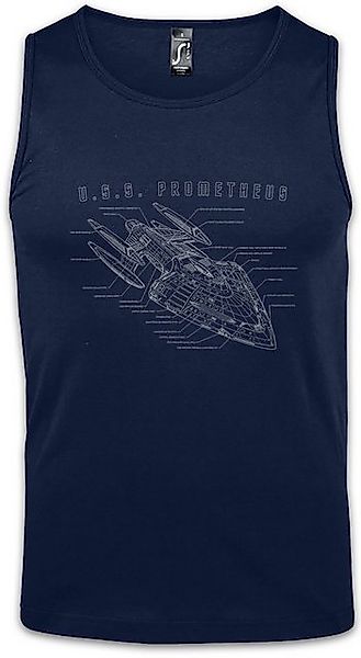 Urban Backwoods Tanktop Prometheus Blueprint Ärmelloses T-Shirt Raumschiff günstig online kaufen