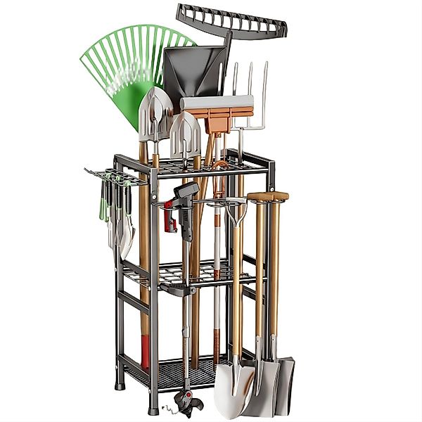 Forrlite Gartengerätehalter Gartengerätehaltermit Haken, Aufbewahrungsregal günstig online kaufen