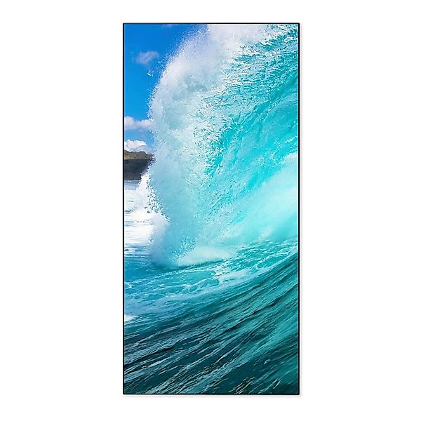 Banjado Magnettafel 37x78cm Magnetwand  Schwarz Aus Metall Magnetpinnwand P günstig online kaufen