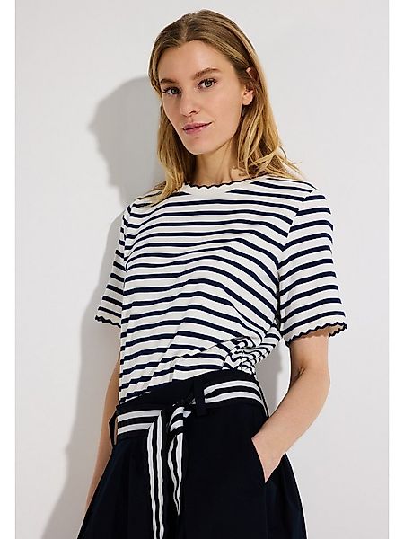 MORE&MORE Kurzarmshirt maritimes Basic-Shirt, gestreift günstig online kaufen