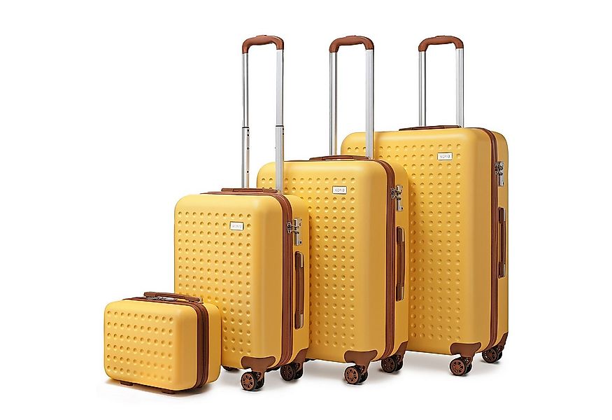 British Traveller Hartschalen-Trolley Hartschalenkoffer 100% ABS mit 4 Roll günstig online kaufen