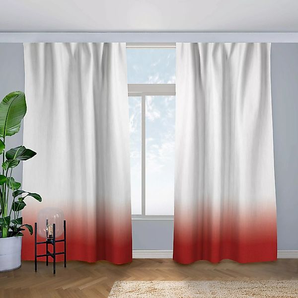 Vorhang Dip-Dye Rot günstig online kaufen