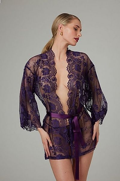 CHRISTINE LE DUC Blusenkimono Spitzen Kimono Graceful - Lila (1-tlg) günstig online kaufen