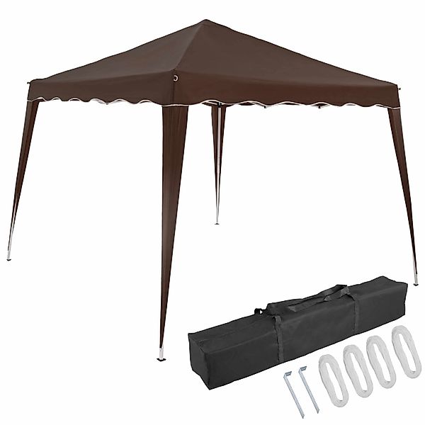 Faltpavillon Capri - Popup Dunkelbraun 3x3m günstig online kaufen