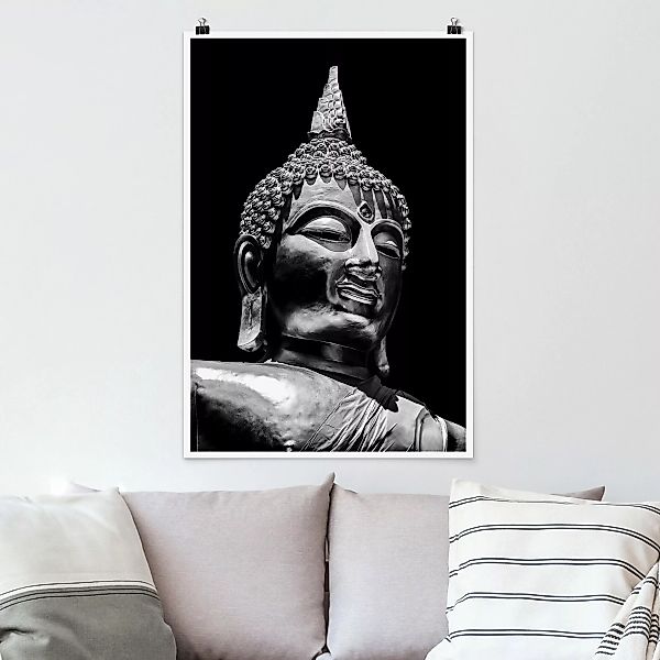 Poster Buddha Statue Gesicht günstig online kaufen