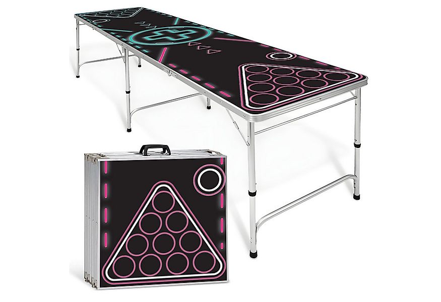 Goods+Gadgets Spieltisch Klappbarer Bierpongtisch, (Hohenverstellbar & Krat günstig online kaufen