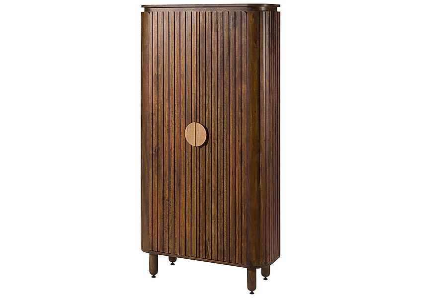Massivmoebel24 Dreh-/Schwebetürenschrank #116 (Mango 92x40x180 braun günstig online kaufen
