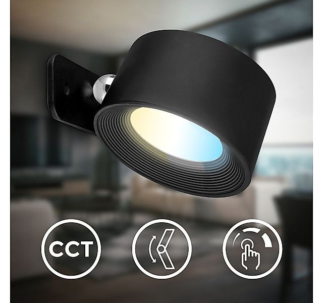 B.K.Licht Wandleuchte Wandlampe magnetisch Leselampe kabellos, LED fest int günstig online kaufen