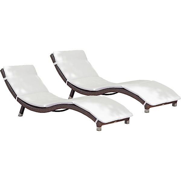 Garden Pleasure Sonnenliegen-Set Caracas 4-teilig Coffee günstig online kaufen