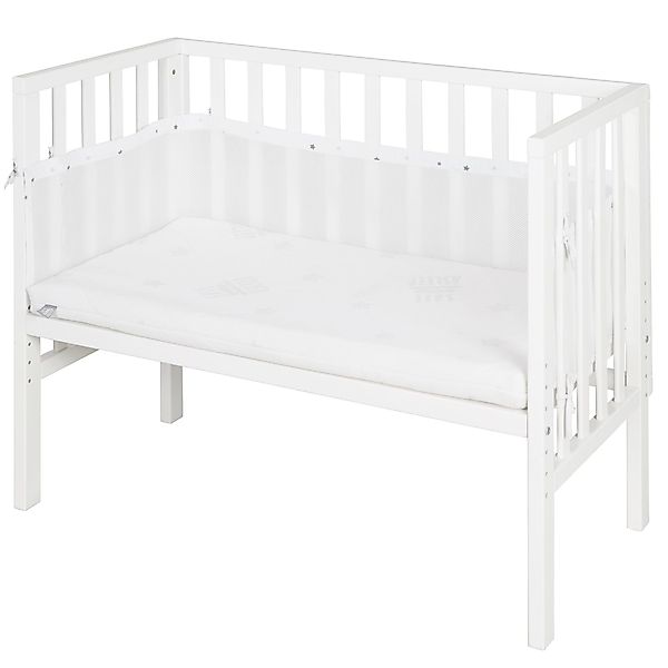 roba® Beistellbett Sternenzauber grau, Höhenverstellbar mit günstig online kaufen
