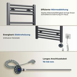 MEYKOERS Elektrischer Badheizkörper Elektro Handtuchwärmer Mit günstig online kaufen