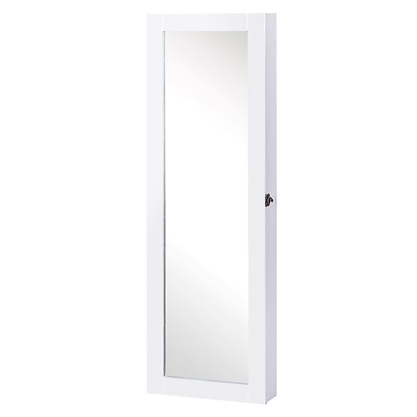 HOMCOM Spiegelschrank Schmuckschrank 2 in 1 Wandspiegel mit großem Stauraum günstig online kaufen