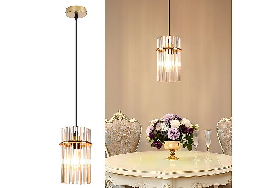 Nettlife Pendelleuchte Retro Gold/Schwarz mit 1 Flammig E27 Ø 16/30 cm Häng günstig online kaufen