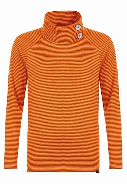 Elkline Sweatshirt By the Sea Streifen Longsleeve Stehkragen mit Knöpfen günstig online kaufen