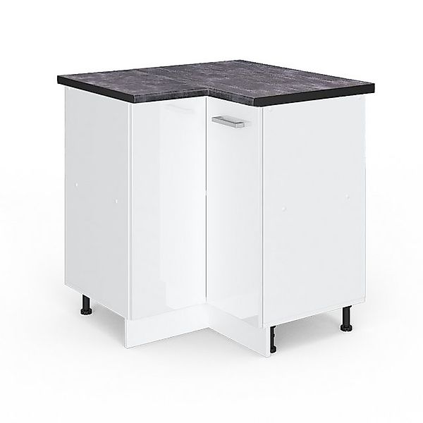 Vicco Schranksystem R-Line, Weiß Hochglanz/Weiß, 75.6 cm mit Tür, ohne Arbe günstig online kaufen