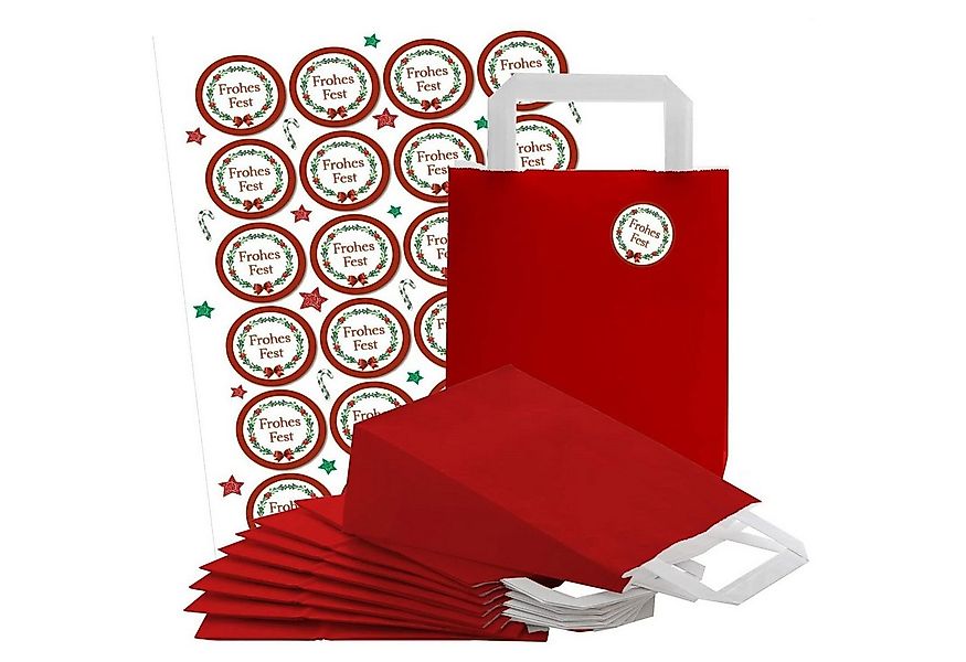 Logbuch-Verlag Dekofigur Rote Papiertüte mit Henkel 18 x 8 x 22 cm – Weihna günstig online kaufen