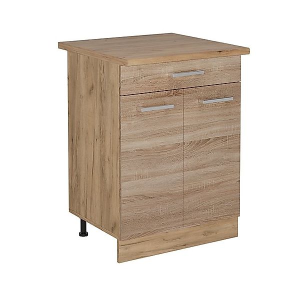 Vicco Unterschrank R-Line, Sonoma/Goldkraft Eiche, 60 cm mit Schublade, AP günstig online kaufen