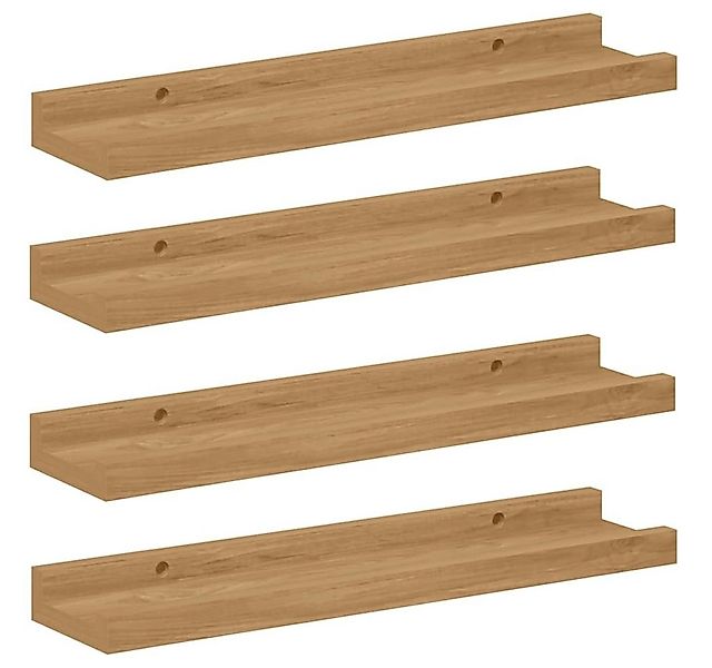vidaXL Regal Wandregal mit Regal 4 pcs Braun 40 x 9 x 3 cm Holzwerkstoff, 4 günstig online kaufen
