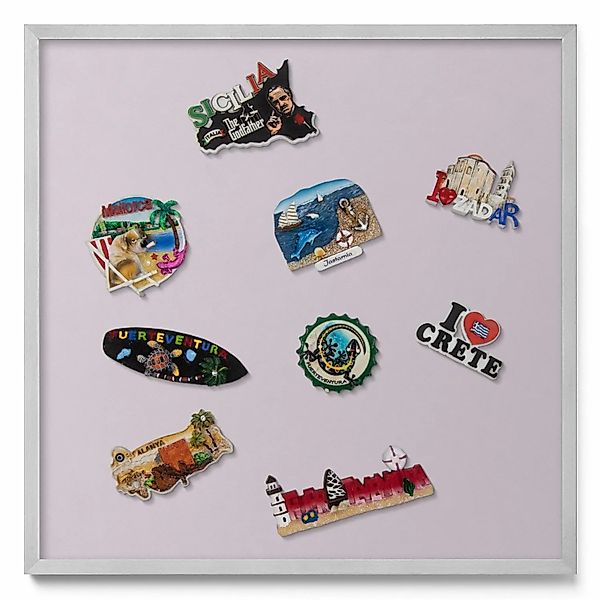 Tulup Magnettafel Magnettafel für die Wand Gerahmt Farbe Flieder 50x50 cm D günstig online kaufen