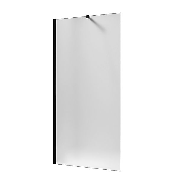 AICA 140x200cm Walk In Schwarzrahmen Duschkabine 10mm NANO Milchglas Duscha günstig online kaufen