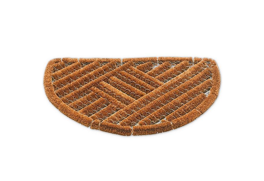 matches21 HOME & HOBBY Fußmatte Draht-Bürsten Kokosmatte natur halbrund 40x günstig online kaufen