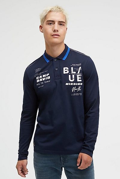 CAMP DAVID Langarm-Poloshirt aus Baumwolle günstig online kaufen