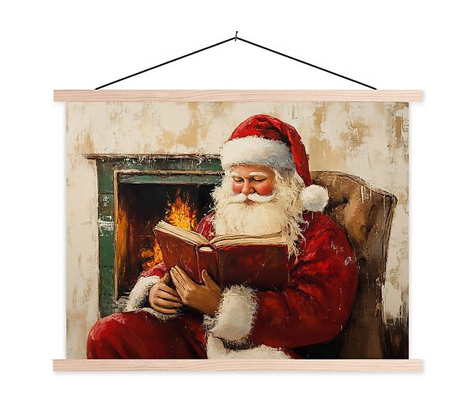 MuchoWow Poster Weihnachten - Weihnachtsmann - Winter - Open Fireside, (1 S günstig online kaufen