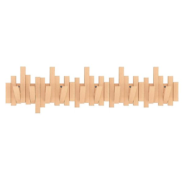 TWSOUL Garderobenleiste Massivholz Wandgarderobe mit 10 günstig online kaufen