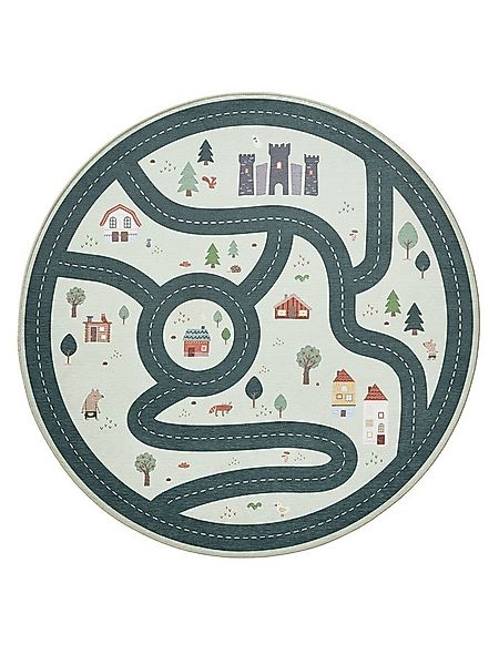 benuta Kinderteppich Linus, rund, Höhe: 5 mm, Kinderteppich, Teppich Kinder günstig online kaufen