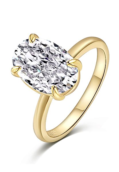 BRELLATO Silberring Damen Cocktailring Großer Zirconia günstig online kaufen