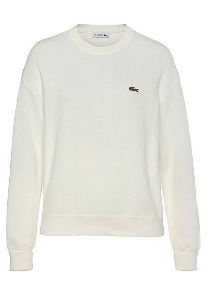 Lacoste Rundhalspullover mit Logostickerei auf der Brust günstig online kaufen