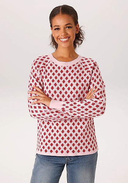 Aniston CASUAL Strickpullover mit eingestrickten, grafischen Erdbeeren - NE günstig online kaufen