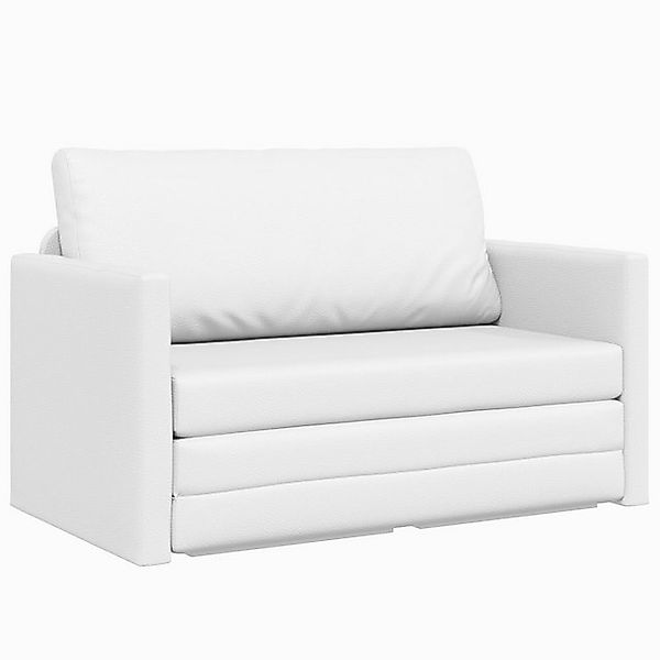 vidaXL Sofa Boden-Sofa-Bett 2-in-1 Weiß 124x71x78 cm Kunstleder, 1 Teile günstig online kaufen