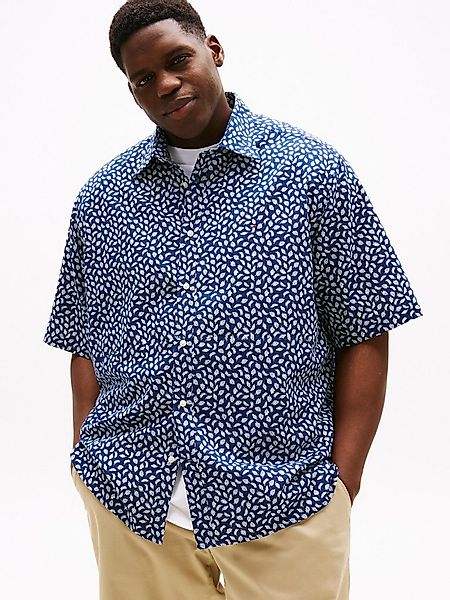 Tommy Hilfiger Big & Tall Kurzarmhemd BT-LINEN BLEND AOP SS RF SHIRT-B Groß günstig online kaufen