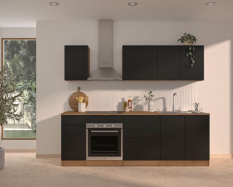 Gami Küchenzeile »240 cm EDEN ohne E-Geräte« melaminbeschichtet, pflegeleic günstig online kaufen