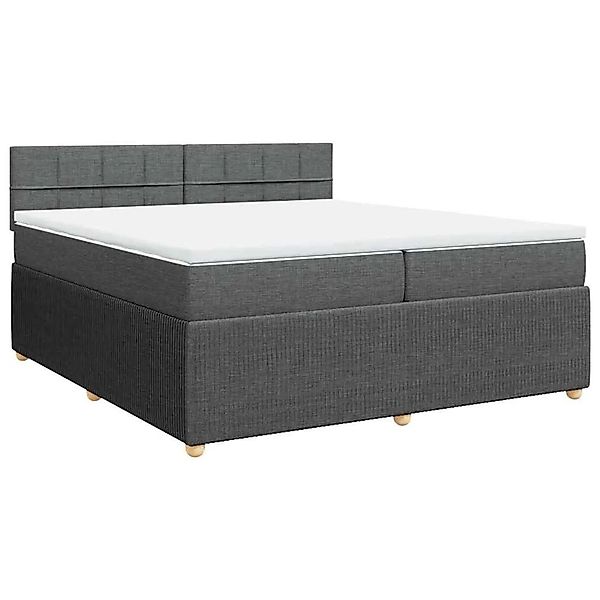 vidaXL Boxspringbett mit Matratze Dunkelgrau 200x200 cm Stoff 3289864 günstig online kaufen