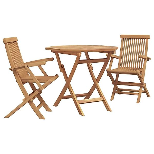 vidaXL Garten-Essgruppe 2-Tlg Braun Teak-Massivholz 3385965 günstig online kaufen
