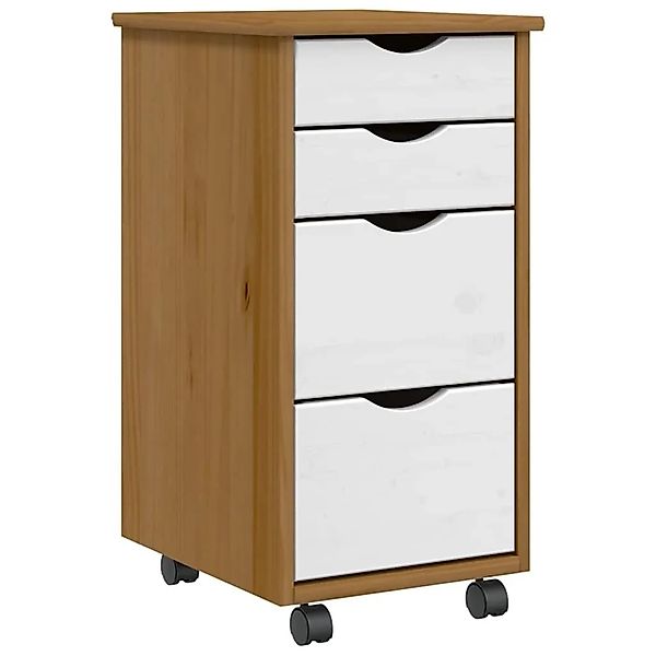 vidaXL Rollschrank mit Schubladen MOSS Honigbraun Massivholz Kiefer 4015793 günstig online kaufen
