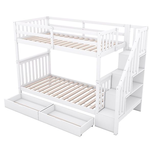 SOFTWEARY Etagenbett mit 2 Liegeflächen, Lattenrost günstig online kaufen