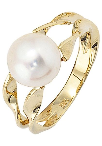 JOBO Perlenring, 585 Gold mit einer Süßwasser-Zuchtperle günstig online kaufen