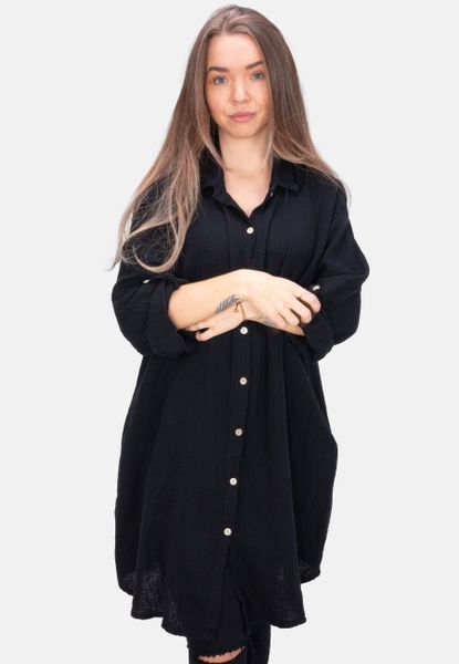 Seasons of April Hemdbluse Oversized Musselinbluse günstig online kaufen