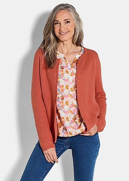 GOLDNER Strickjacke Cardigan aus Baumwolle, Rundhals Feinstrickjacke in raf günstig online kaufen
