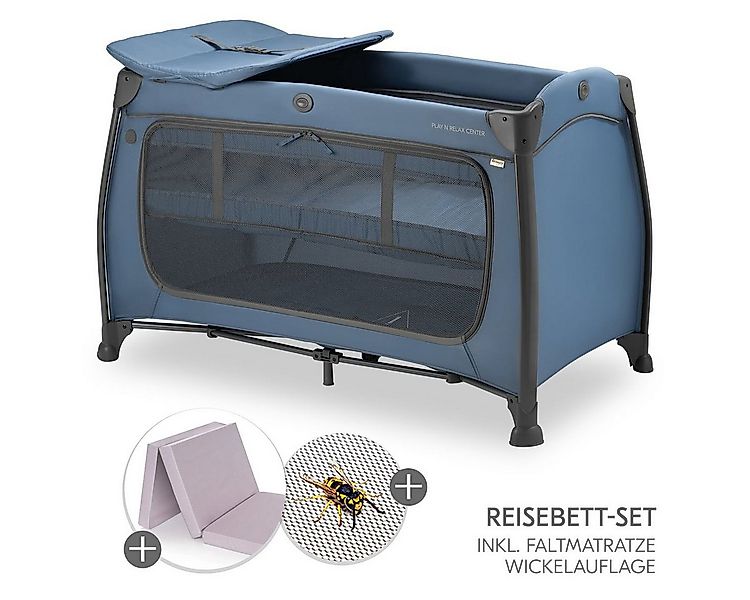 Hauck Baby-Reisebett Play'n Relax Center - Dark Blue, Babyreisebett mit Mat günstig online kaufen