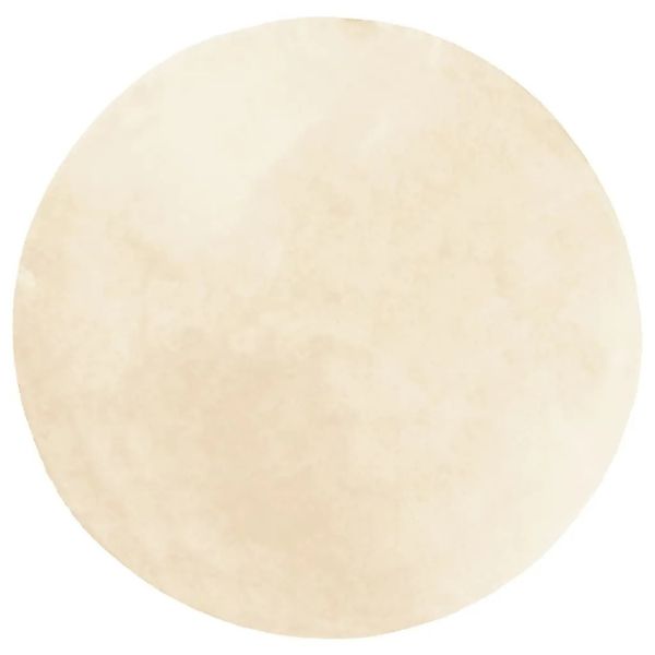 vidaXL Teppich HUARTE Kurzflor Weich und Waschbar Creme Ø 200 cm 375050 günstig online kaufen