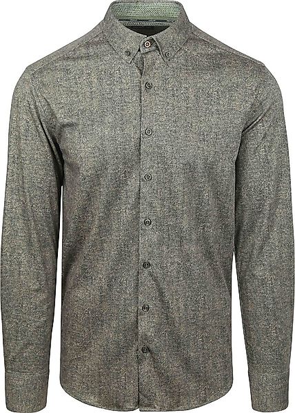 State Of Art Hemd Jersey Herringbone Grün - Größe M günstig online kaufen