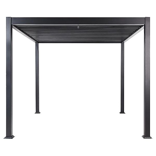 Beliani Garten-Pergola Schwarz 310x310x250 günstig online kaufen
